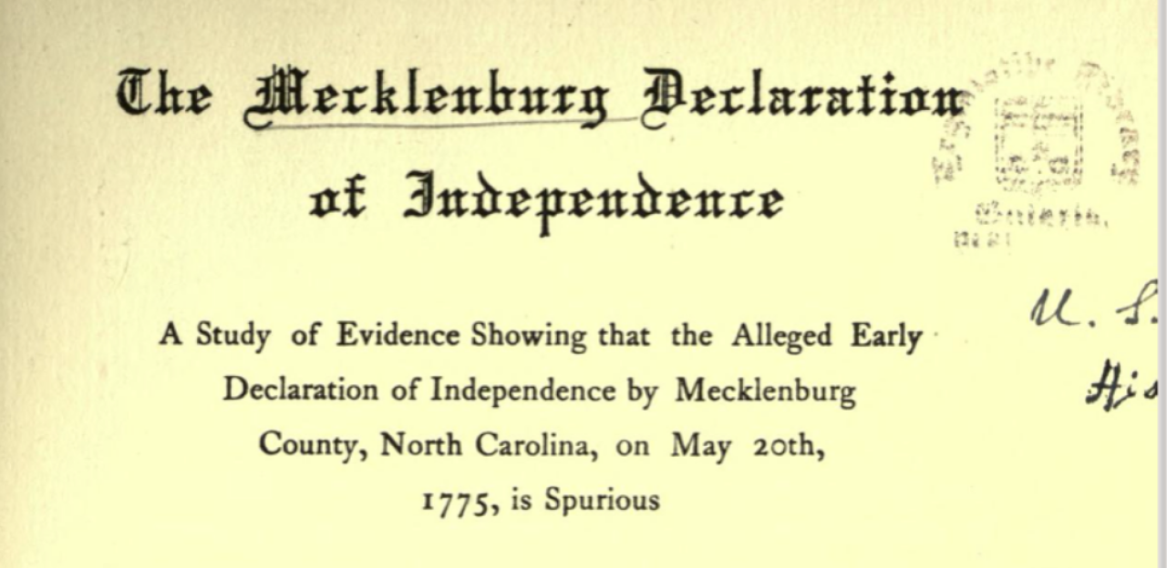 mecklenburg declaration